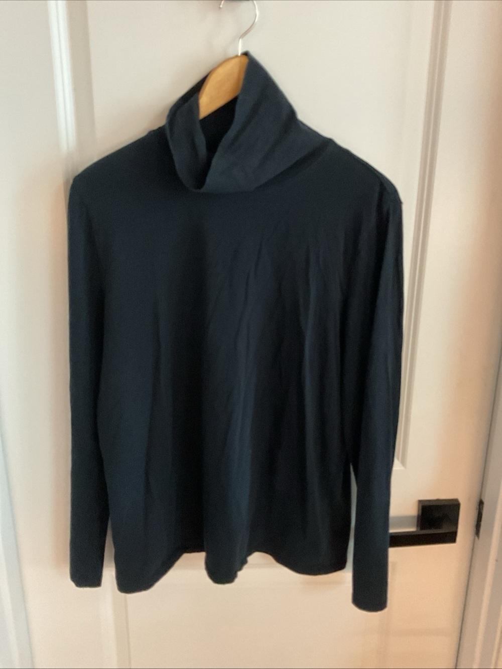 Rafaella - Black Turtleneck Long-Sleeve Top - Ladies Size XL